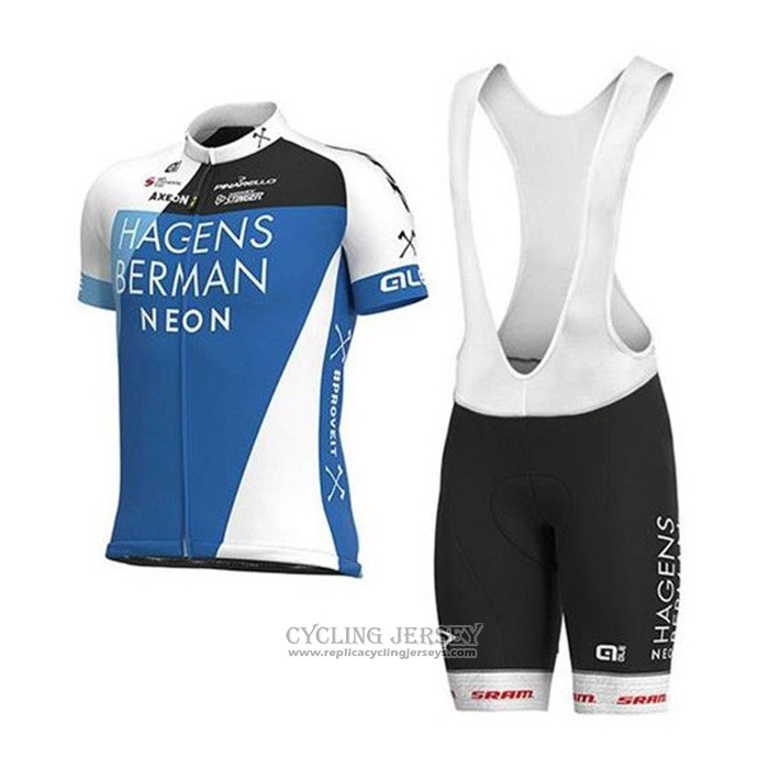 2020 Cycling Jersey Hagens Berman Axeon Blue White Short Sleeve And Bib Short